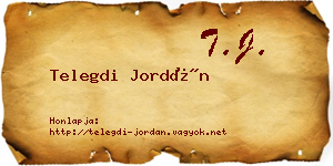 Telegdi Jordán névjegykártya